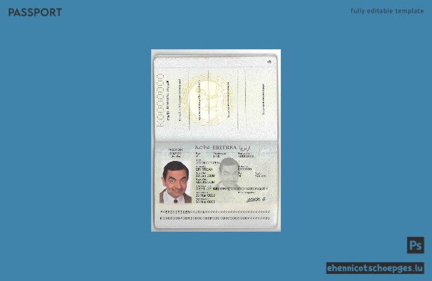 Vorschau eines eritreischen Reisepassbeispiels